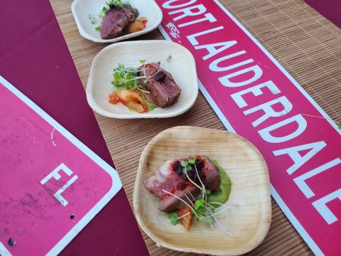 Closer view of the Bison Flank Steak Bulgogi by Temple Street Eatery