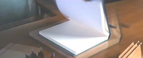 Blank pages in Aleph's Journal in Beacon 23 Season 2 Episode 9