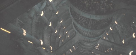 The upper level denizens chase after Knox, Shirley, Walker and Carla in Silo Sesaon 2 Episode 4 Harmonium