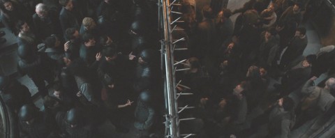 Barricade showing a divided Silo in Silo Season 2 Episode 5 Descent