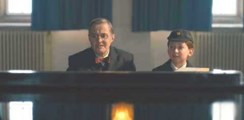 Music Teacher and kid practicing piano in Devils Chord Doctor who