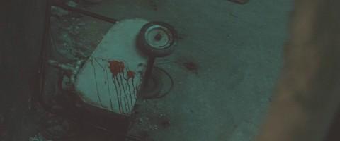 Blood on the wagon in Silo 17 in Silo Season 2 Episode 7