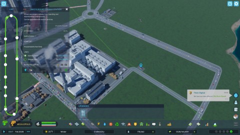 Subway before move, note the connected underground subway tunnels and paths in Cities Skylines 2
