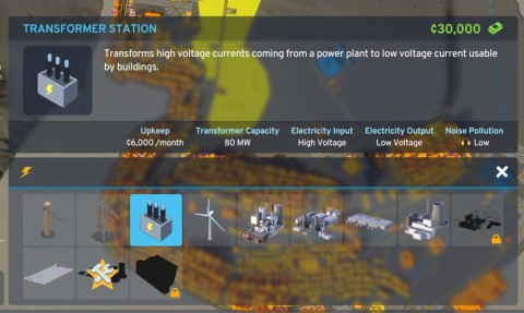 Transformer in Cities Skylines 2